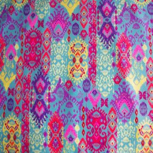 Tanzkleid Lycra Stoff mit bunter, indisch angehauchter Musterung