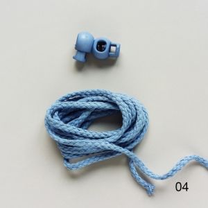 Kordel, 4mm breit in hellblau (col. 04)