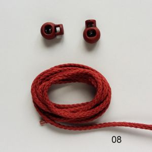 Kordel, 4mm breit in rotbraun (col. 08)