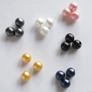Perlenknöpfe, 10mm in 6 Farben