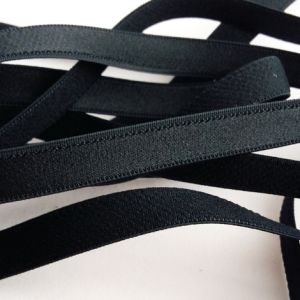 BH-Trägergummi in schwarz in diversen Breiten, 4m