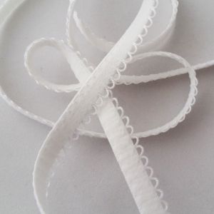 Unterbrustgummi, weiss, 8mm breit, 5m