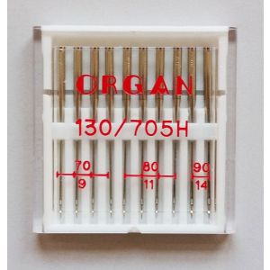 Universal Nadeln Mischpackung in den Stärken 70, 80 & 90 von Organ fürs System 130/705H, die Packung enthält 10Stk Nadeln.