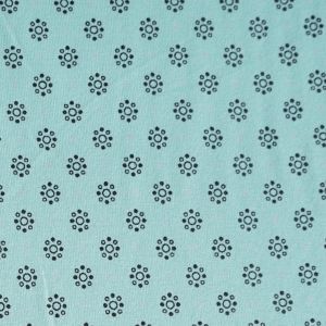 Viskose-Modal Jersey Stoff in mint mit Blumen