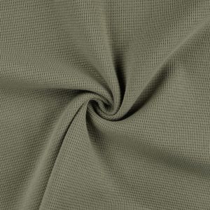 Waffeljersey Stoff in oliv (col. 026)