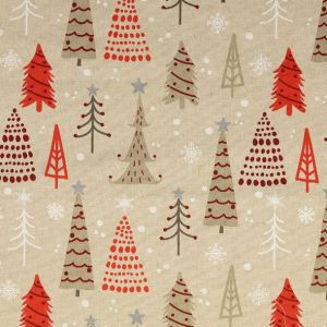 Weihnachtsstoff-mit-Christbaum-Tanne-Muster-in-naturecru