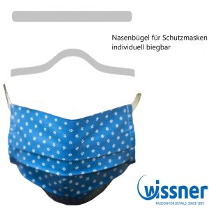 Nasenbügel fürs Masken-Nähen aus Aluminium - die Bügel sind 8cm lang, 4mm breit, sie sind individuell biegbar und anpassbar - die Packung enthält 10 Stk. Nasenbügel für Masken.