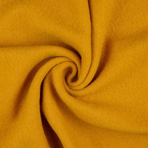 Wollwalk 100% Wolle ocker: Mulesingfreier, querelastischer Walkloden für DIY-Projekte wie Babyoveralls & Mäntel. Nachhaltige Stoffqualität für höchste Ansprüche.