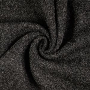 Wollwalk - Walkloden Stoff in schwarz melange (col. 1255) aus 100% mulesingfreier Wolle