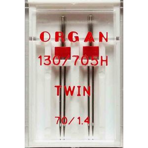 Zwillingsnadeln der Stärke 70 mit 1.4mm Nadelabstand von Organ, 2 Stk.