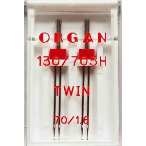 Zwillingsnadeln der Stärke 70 mit Nadelabstand 1.6mm von Organ, 2 Stk.