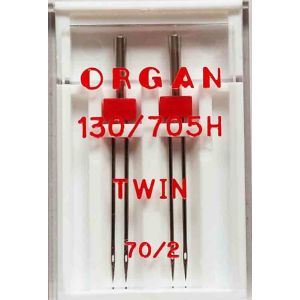 Zwillingsnadeln der Stärke 70 mit Nadelabstand 2mm von Organ, 2 Stk.