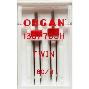 Zwillingsnadeln der Stärke 80 mit 3mm Nadelabstand von Organ